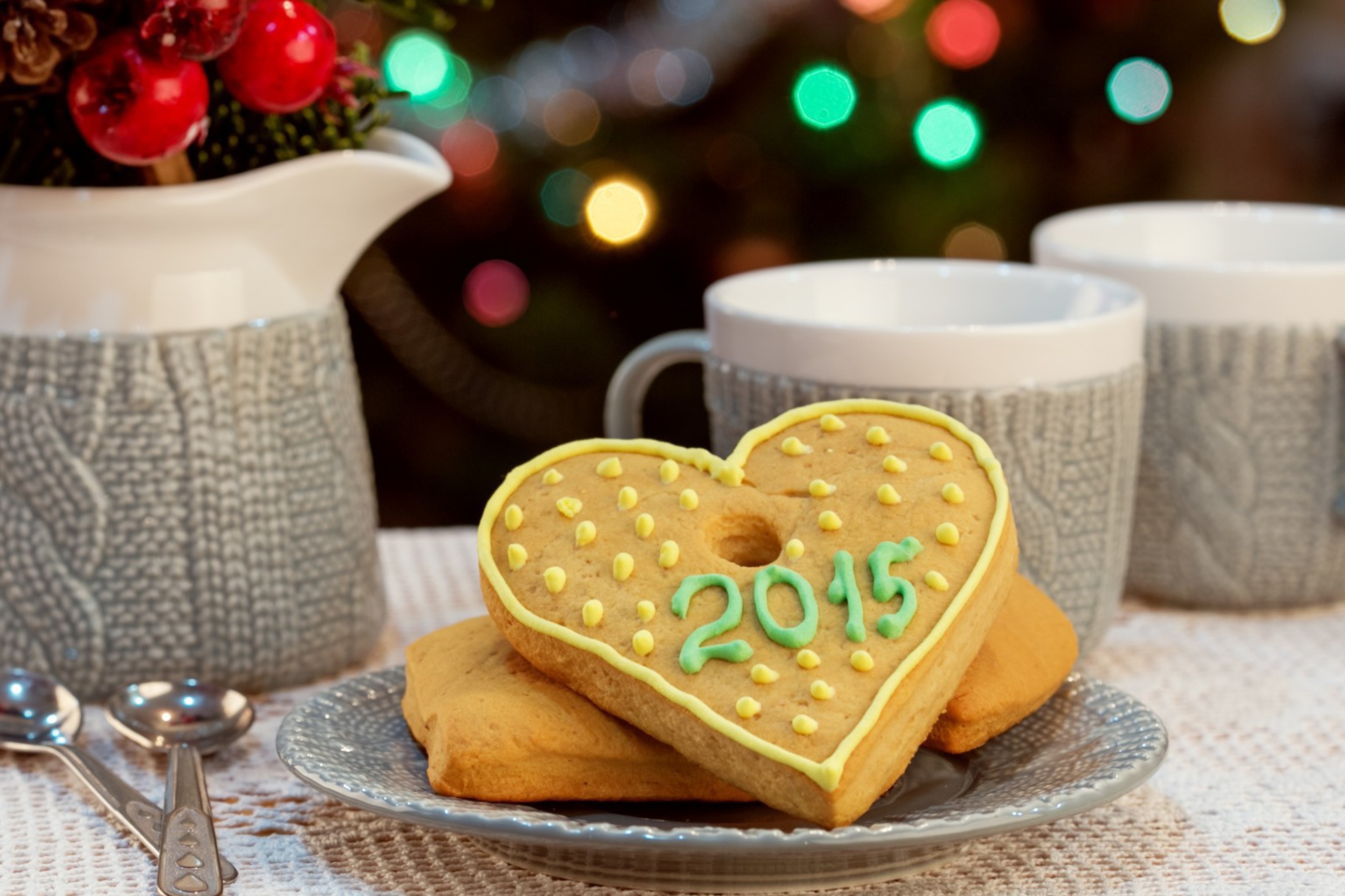 Обои Try Merry Xmas Cookies with Mulled Wine 2880x1920
