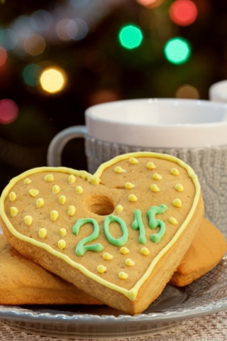 Das Try Merry Xmas Cookies with Mulled Wine Wallpaper 320x480