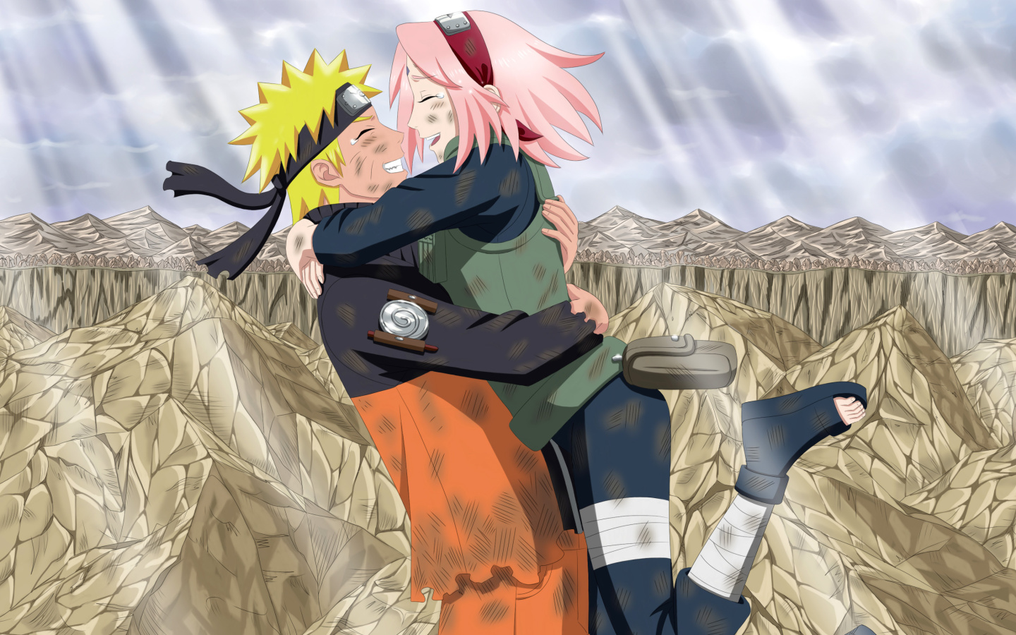 Screenshot №1 pro téma Uzumaki Naruto and Haruno Sakura 1440x900