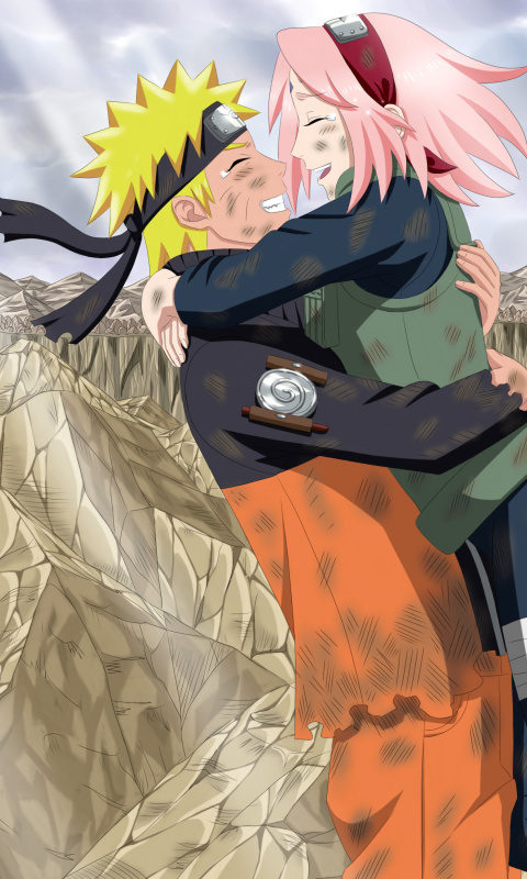 Fondo de pantalla Uzumaki Naruto and Haruno Sakura 480x800