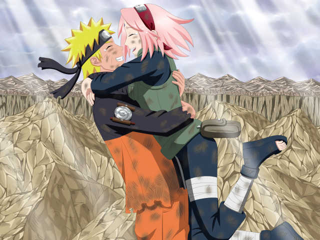 Screenshot №1 pro téma Uzumaki Naruto and Haruno Sakura 640x480