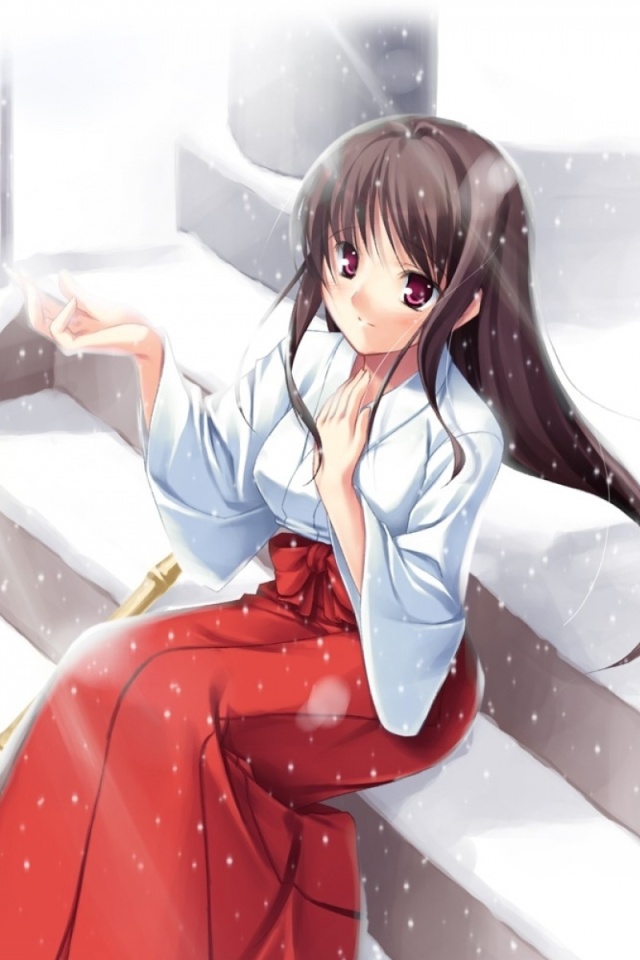 Das Gadis anime girl Wallpaper 640x960
