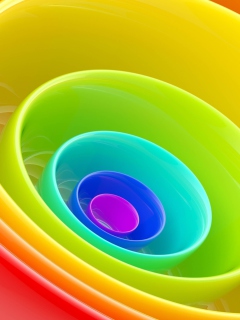 Screenshot №1 pro téma Rainbow Color Ring 240x320