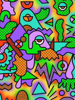 Psychedelic Abstraction wallpaper 240x320