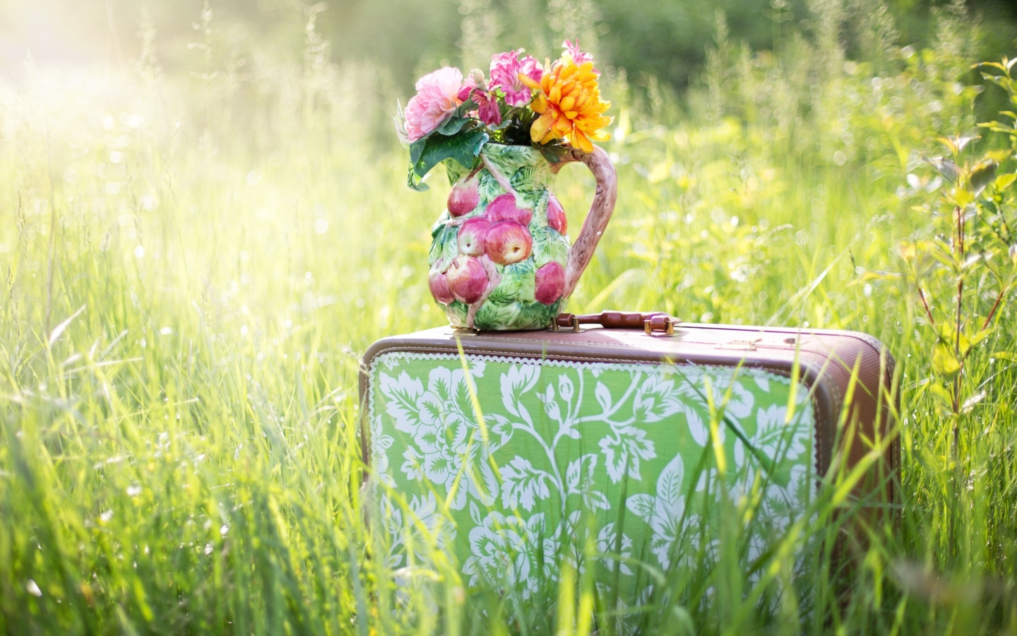 Fondo de pantalla Bouquet in Creative Vase 1440x900