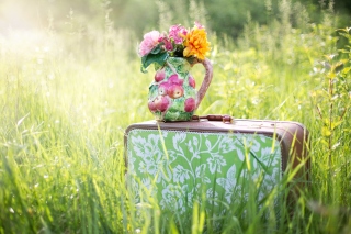 Kostenloses Bouquet in Creative Vase Wallpaper für Android, iPhone und iPad