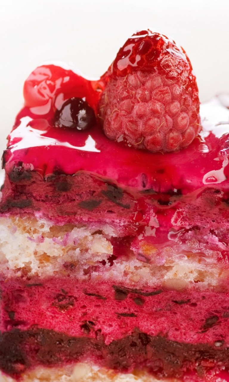 Das Delicious Berries Cake Wallpaper 768x1280