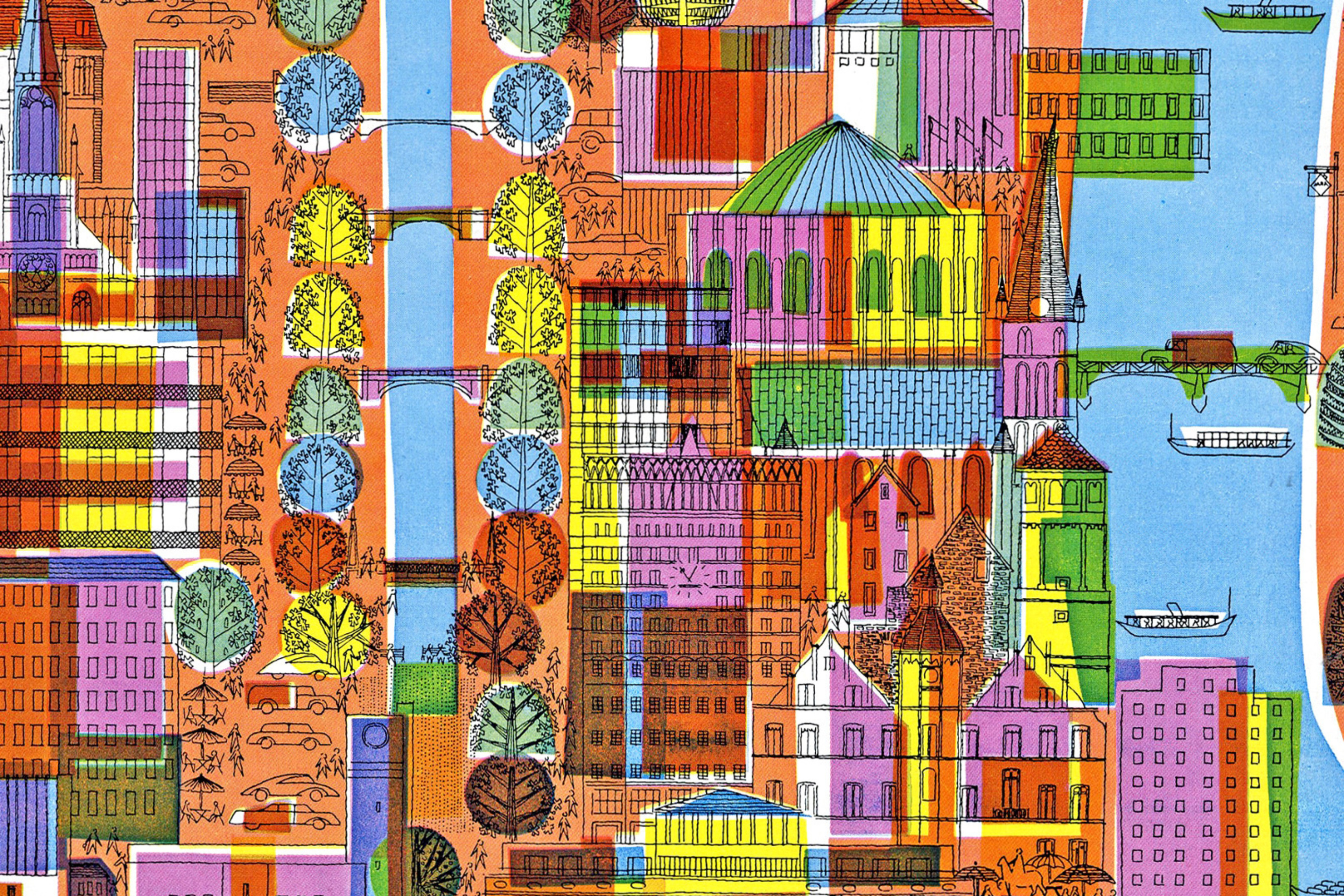 Fondo de pantalla Town Illustration and Clipart 2880x1920