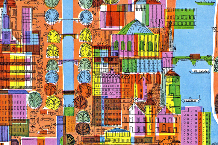 Town Illustration and Clipart wallpaper