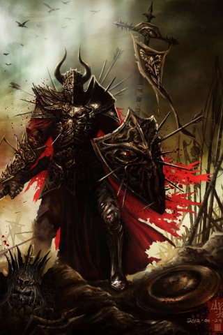 Обои Diablo III Warrior 320x480