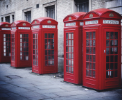 Screenshot №1 pro téma Red English Phone Booths 176x144