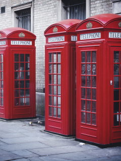Red English Phone Booths screenshot #1 240x320