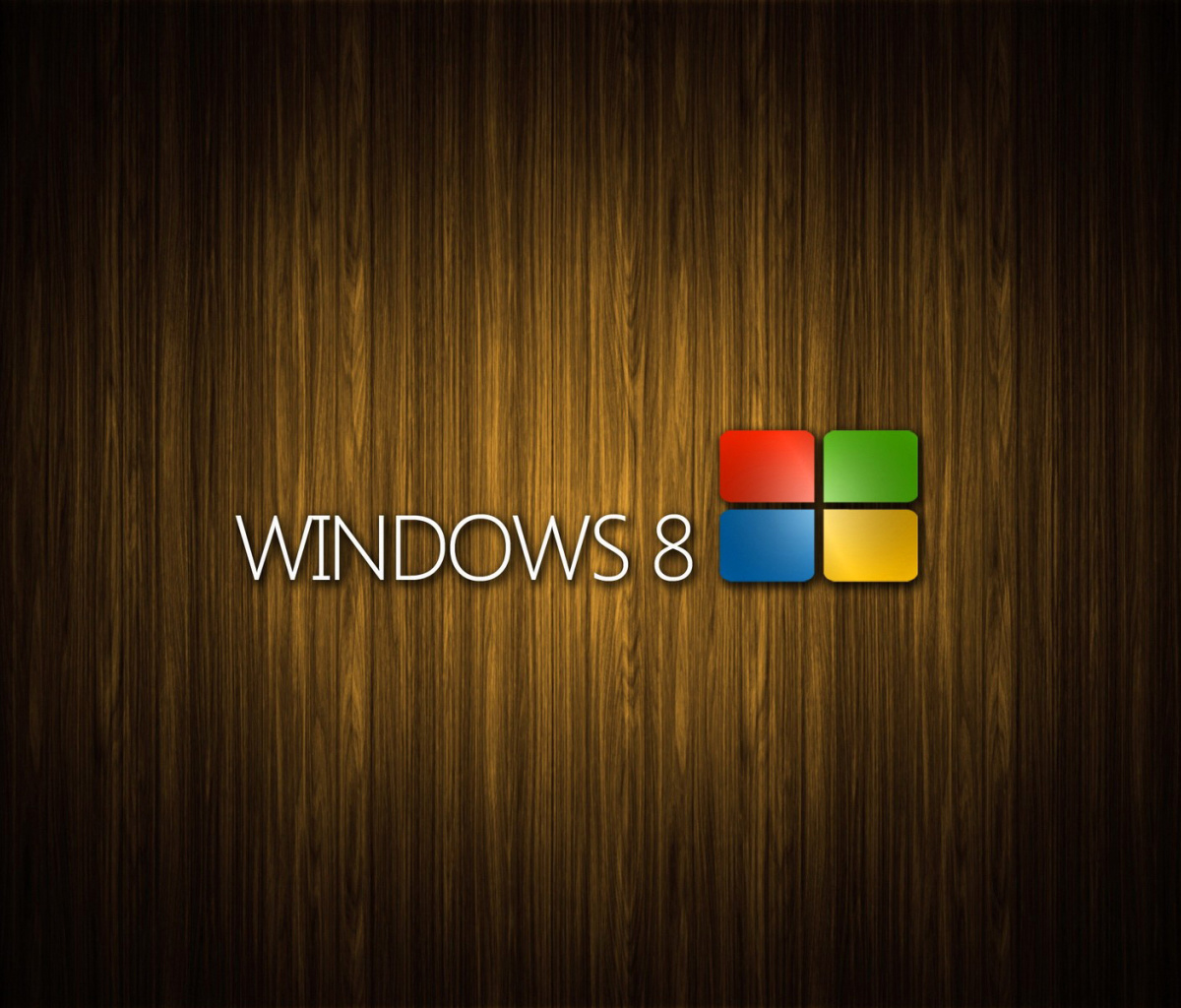 Das Windows 8 Wooden Emblem Wallpaper 1200x1024