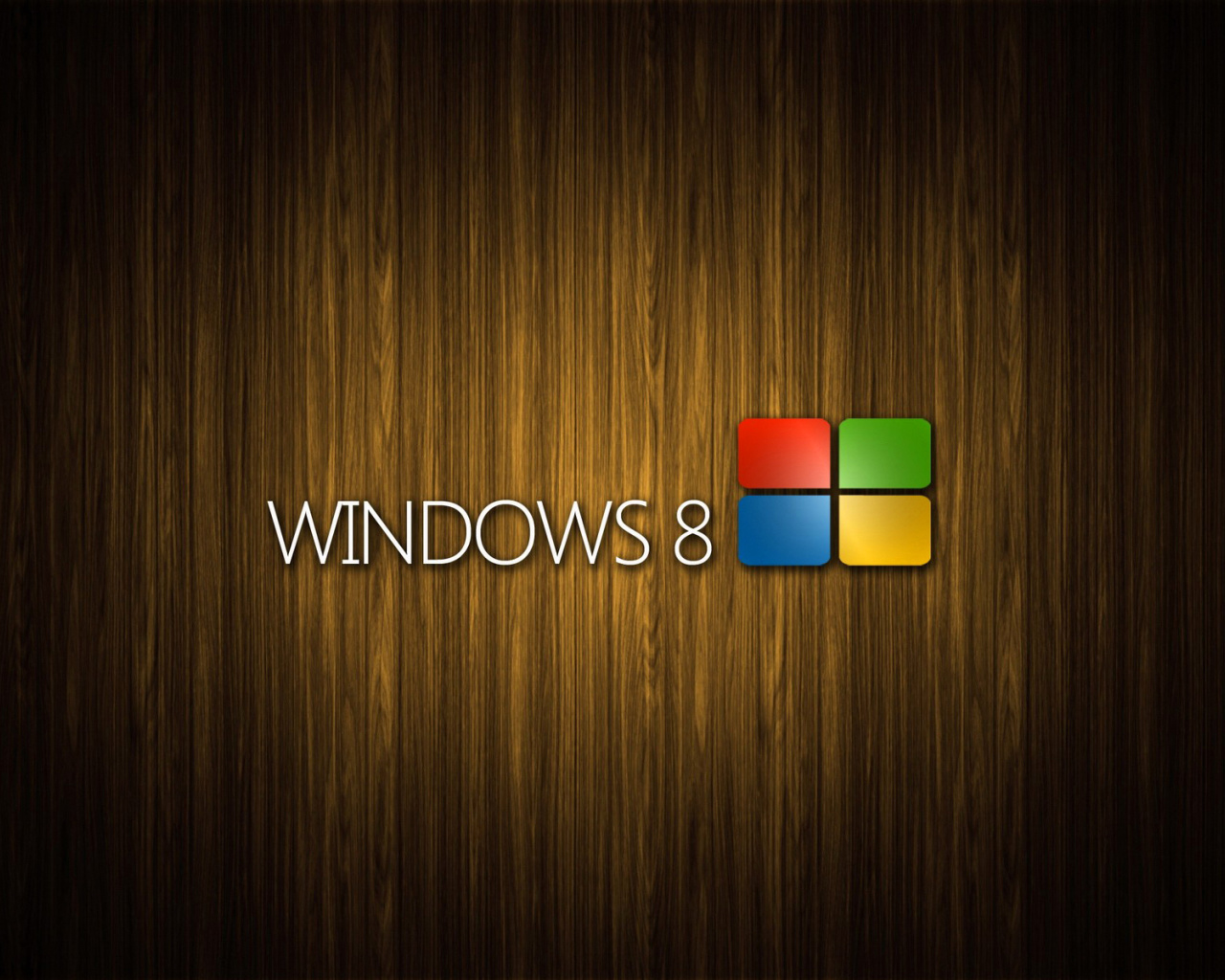 Das Windows 8 Wooden Emblem Wallpaper 1280x1024