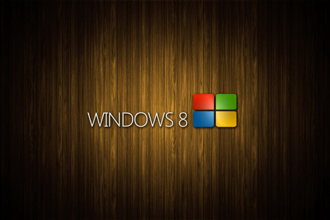 Fondo de pantalla Windows 8 Wooden Emblem 480x320