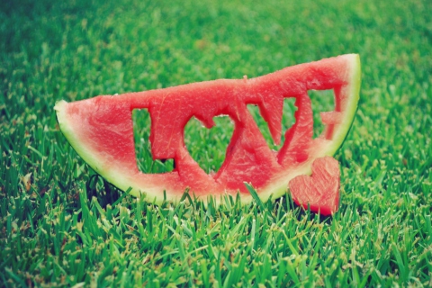 Das Love Watermelon Wallpaper 480x320