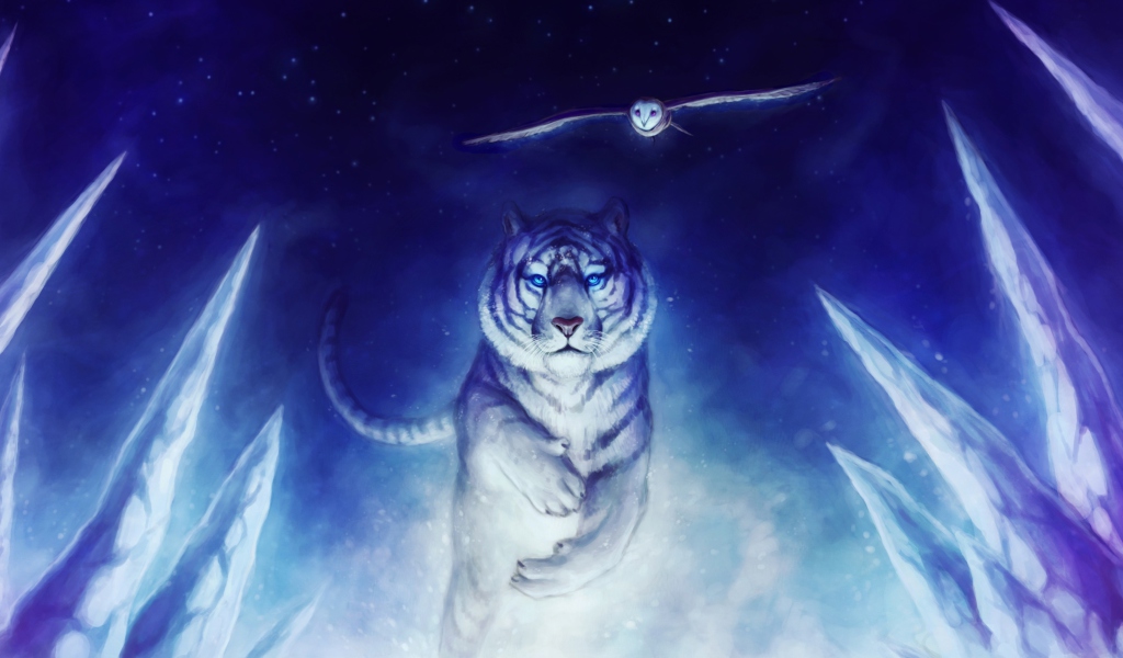 Sfondi Tiger & Owl Art 1024x600