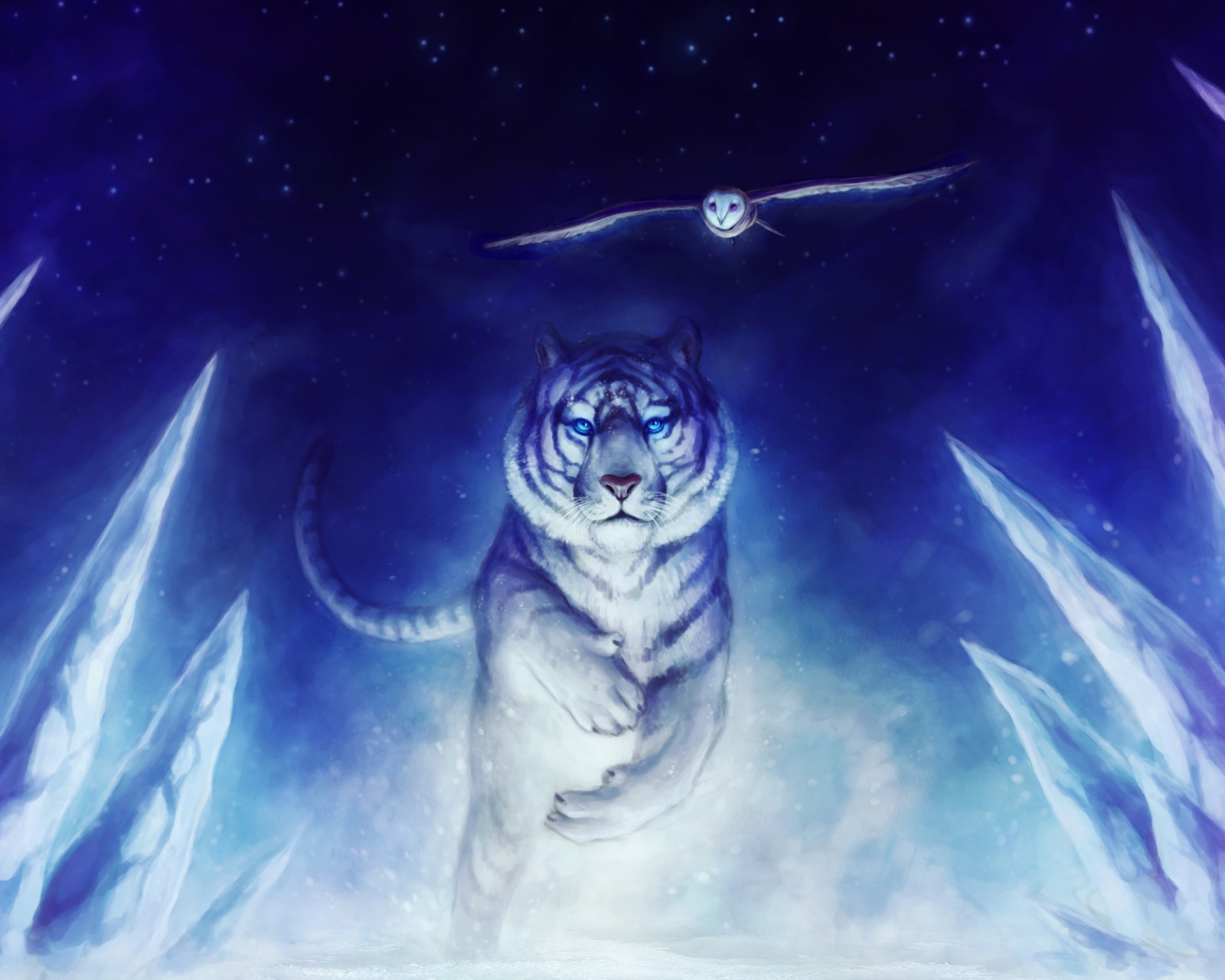 Screenshot №1 pro téma Tiger & Owl Art 1600x1280