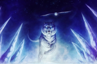 Tiger & Owl Art Picture for Android, iPhone and iPad