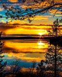 Das Sunrise and Sunset HDR Wallpaper 128x160