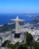 Christ the Redeemer statue in Rio de Janeiro wallpaper 128x160