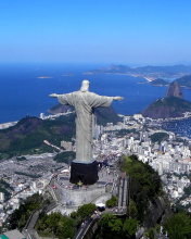 Обои Christ the Redeemer statue in Rio de Janeiro 176x220