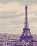 Обои Eiffel Tower Landmark Color 128x160