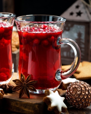 Cake and mulled wine - Obrázkek zdarma pro 480x800