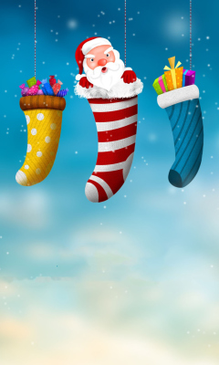 Обои Santa Is Coming To Town 240x400