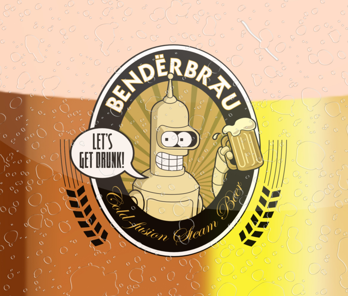 Screenshot №1 pro téma Futurama Bender  Benderbrau 1200x1024