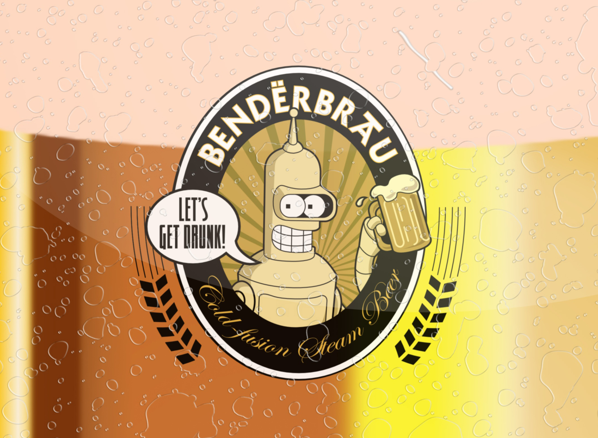 Das Futurama Bender  Benderbrau Wallpaper 1920x1408