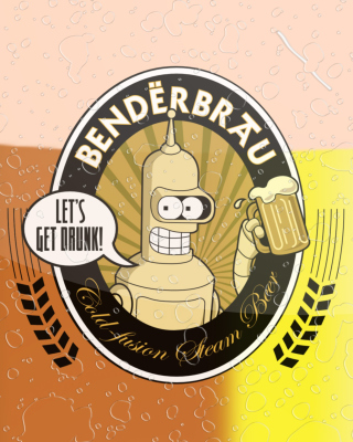 Futurama Bender  Benderbrau - Obrázkek zdarma pro 132x176