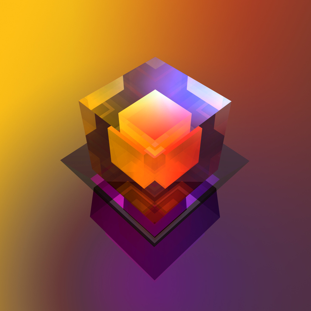 Fondo de pantalla Colorful Cube 1024x1024