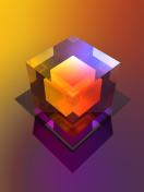 Fondo de pantalla Colorful Cube 132x176