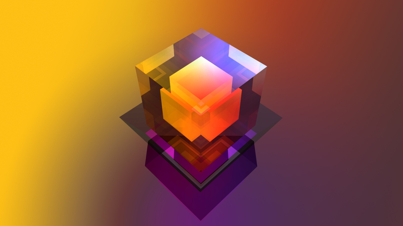 Das Colorful Cube Wallpaper 1366x768