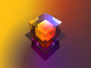 Colorful Cube wallpaper 320x240