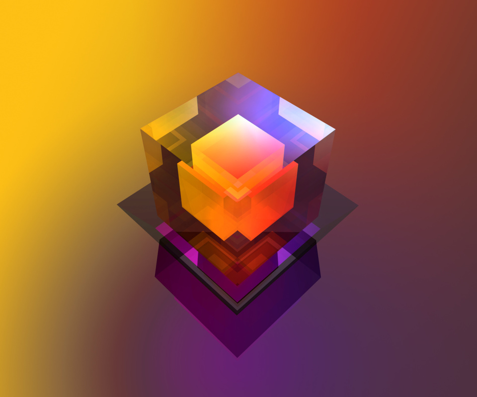 Colorful Cube wallpaper 960x800