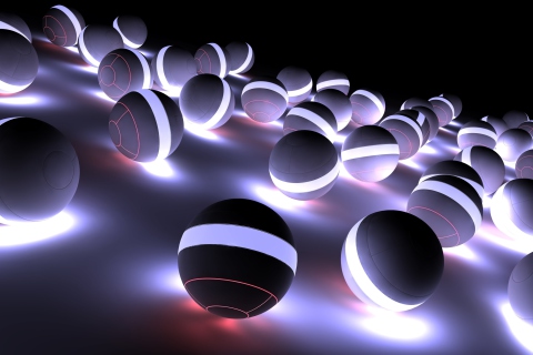 Screenshot №1 pro téma Spherical Balls 480x320