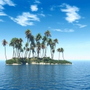 Fondo de pantalla Tiny Island In Middle Of Sea 128x128