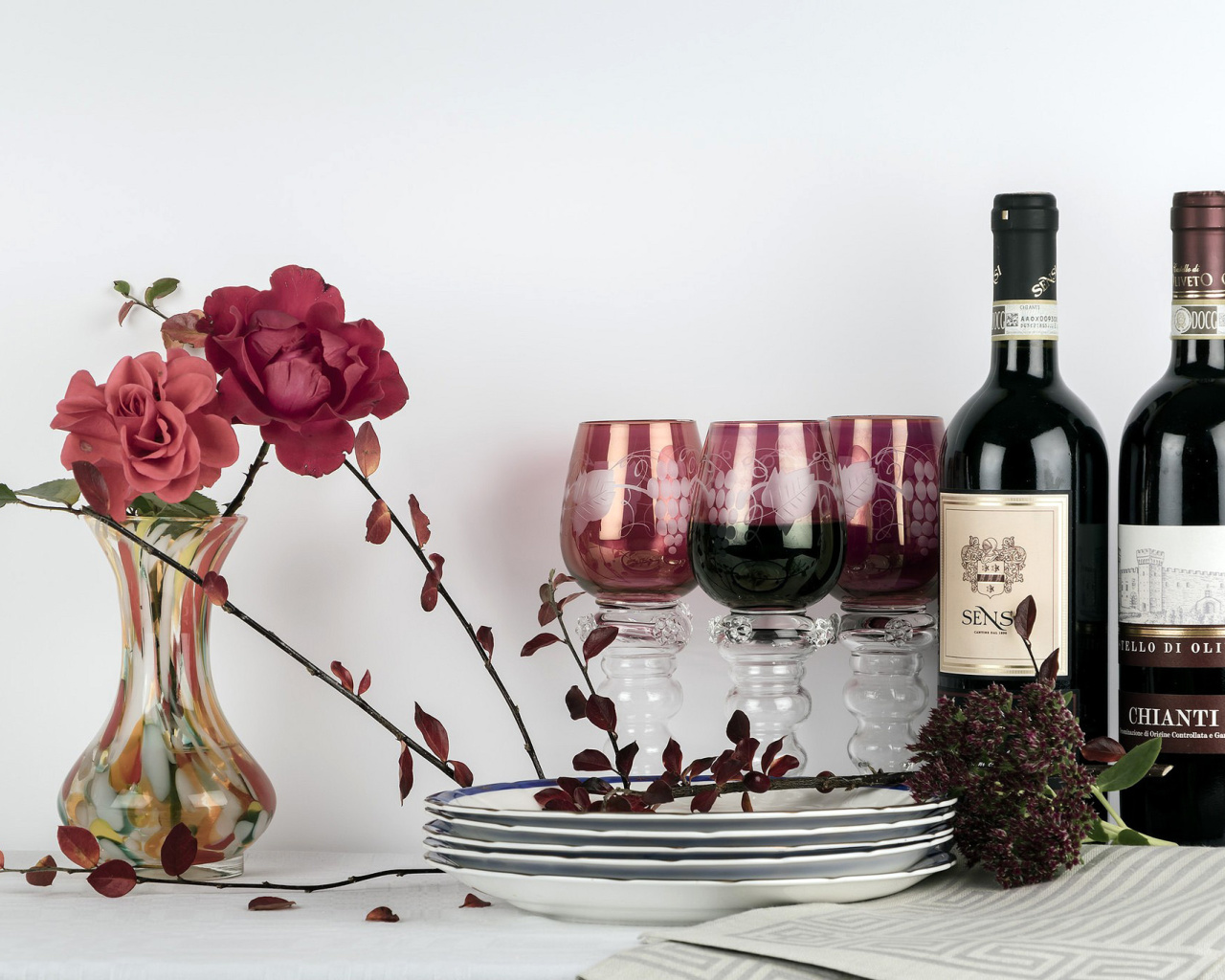Das Chianti Wine from Tuscany region Wallpaper 1280x1024