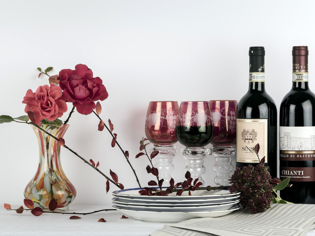 Fondo de pantalla Chianti Wine from Tuscany region 1280x960