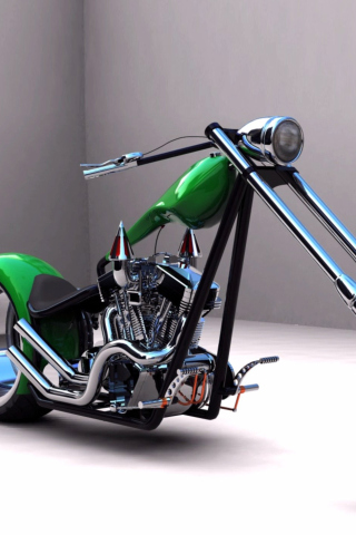 Das Harley Davidson Chopper Wallpaper 320x480