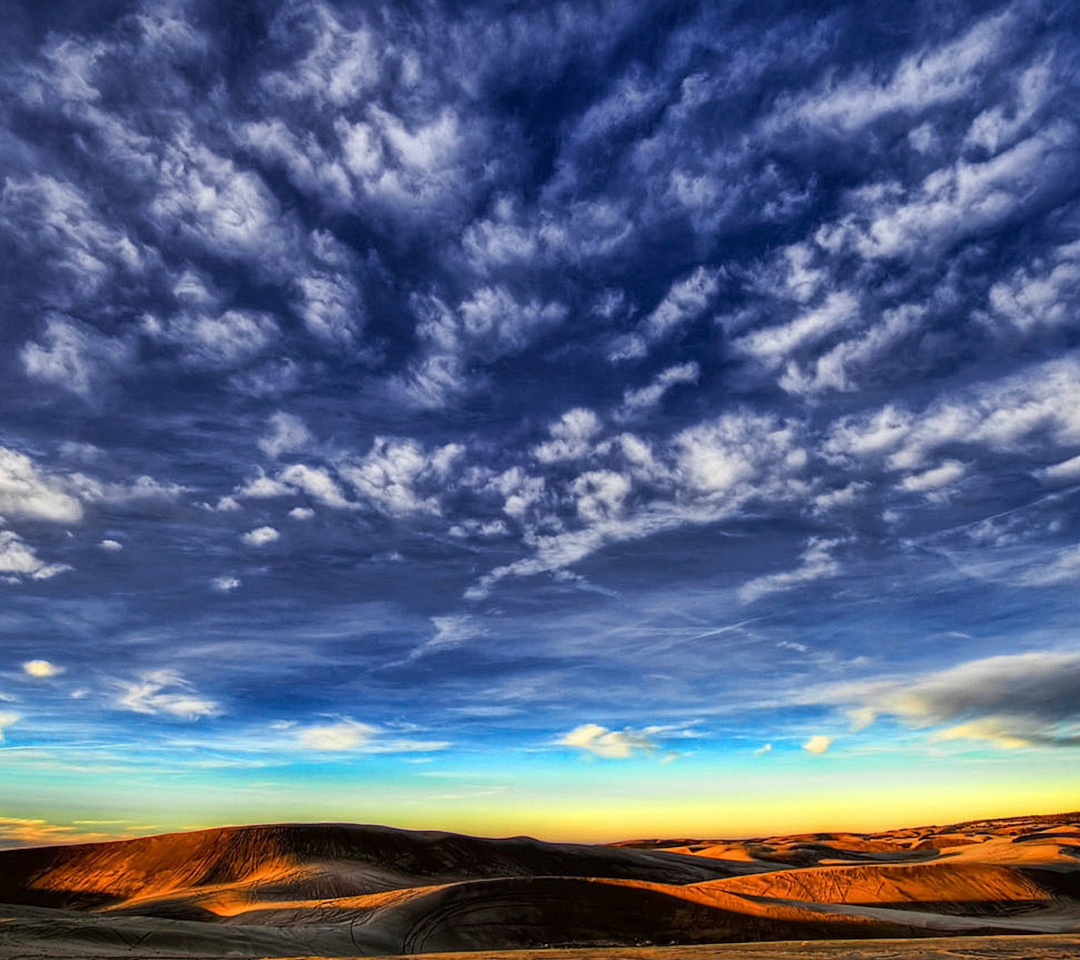 Das Desktop Desert Skyline Wallpaper 1080x960