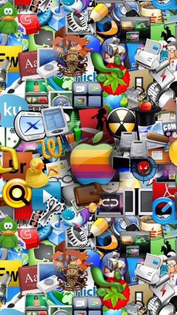 Fondo de pantalla Mac Icons 360x640