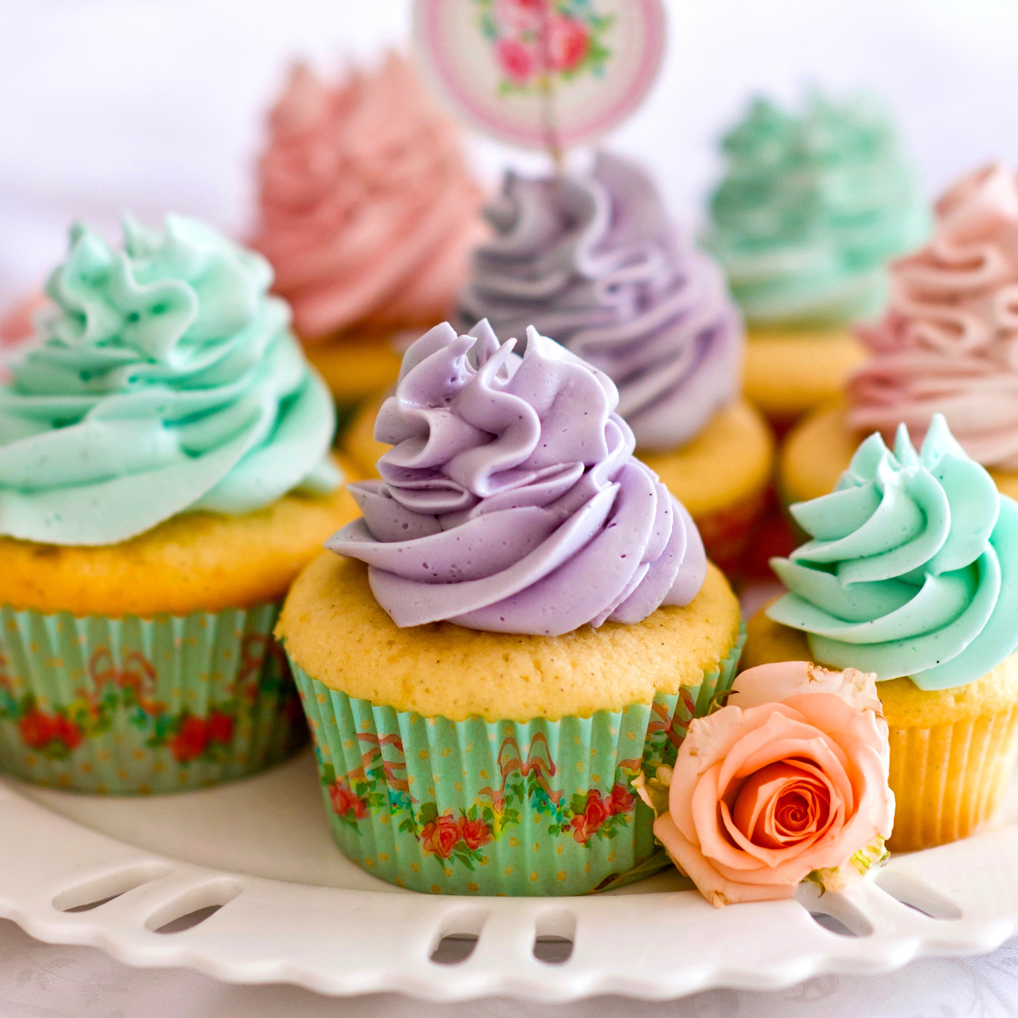 Das Birthday Cupcakes Wallpaper 2048x2048