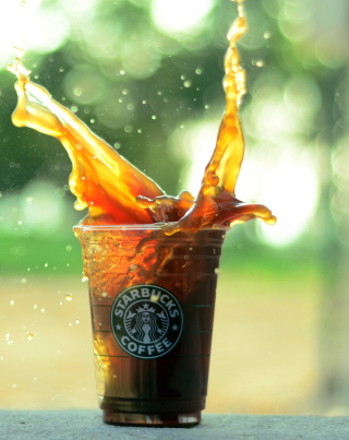 Kostenloses Starbucks Iced Coffee Splash Wallpaper für Nokia X3-02