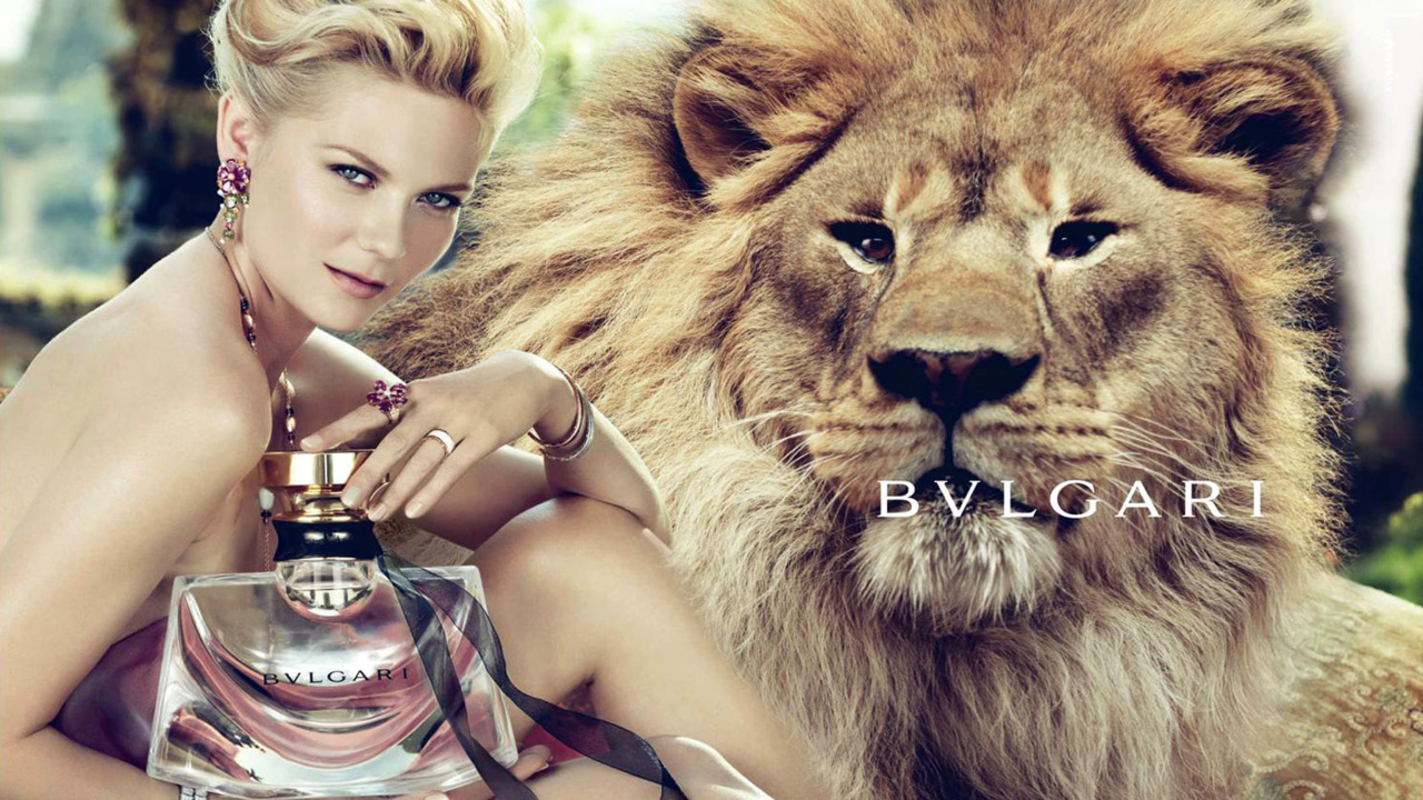 Sfondi Bvlgari Jasmin Noir with Kirsten Dunst 1280x720