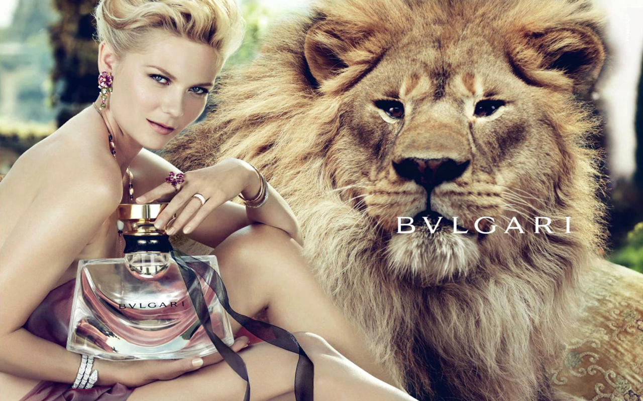 Fondo de pantalla Bvlgari Jasmin Noir with Kirsten Dunst 1280x800