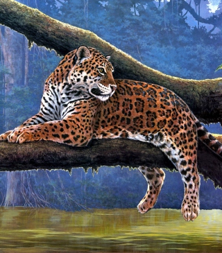 Raymond Reibel Jaguar Painting - Obrázkek zdarma pro Nokia C7
