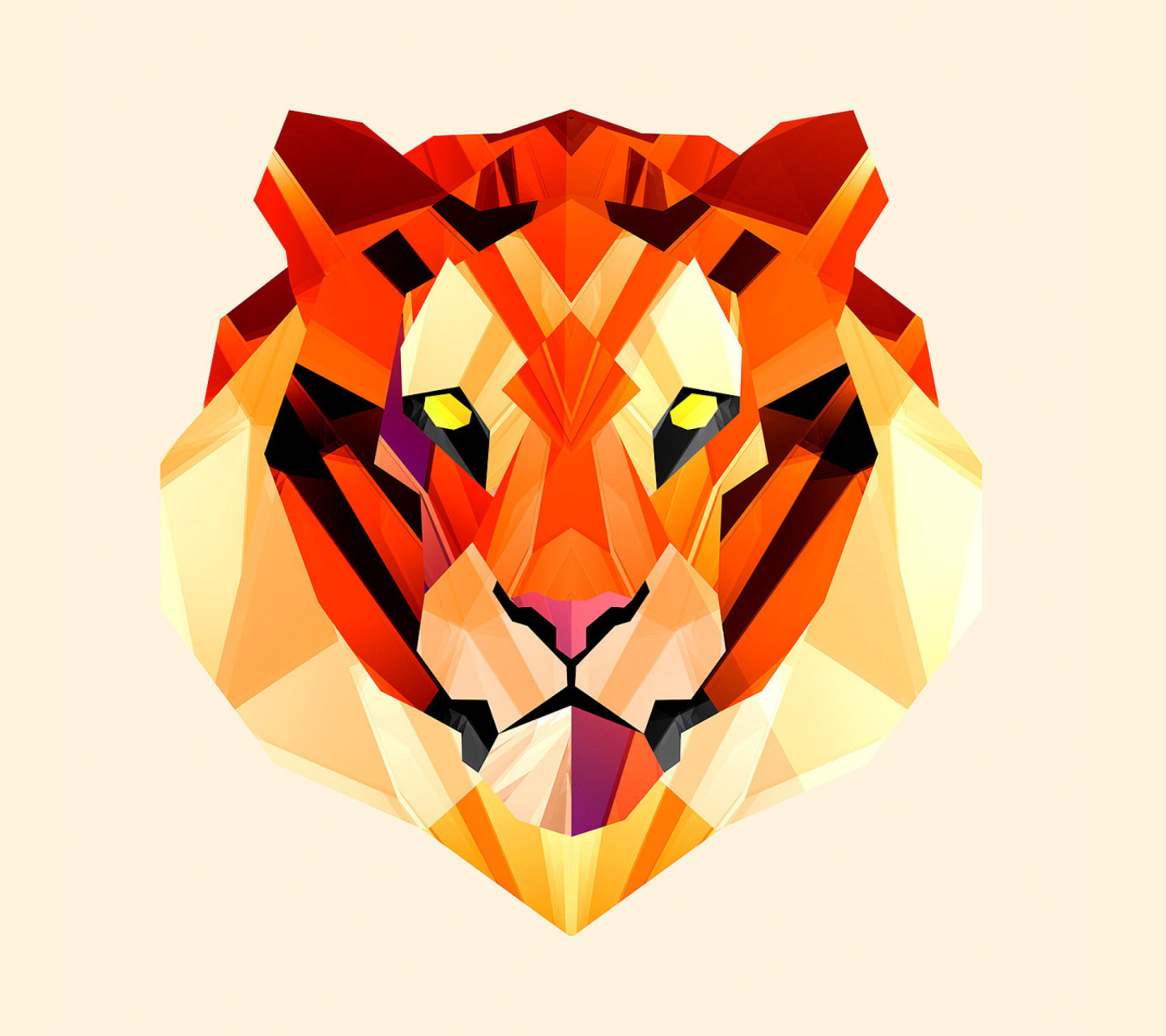 Sfondi Polygon Tiger 1440x1280